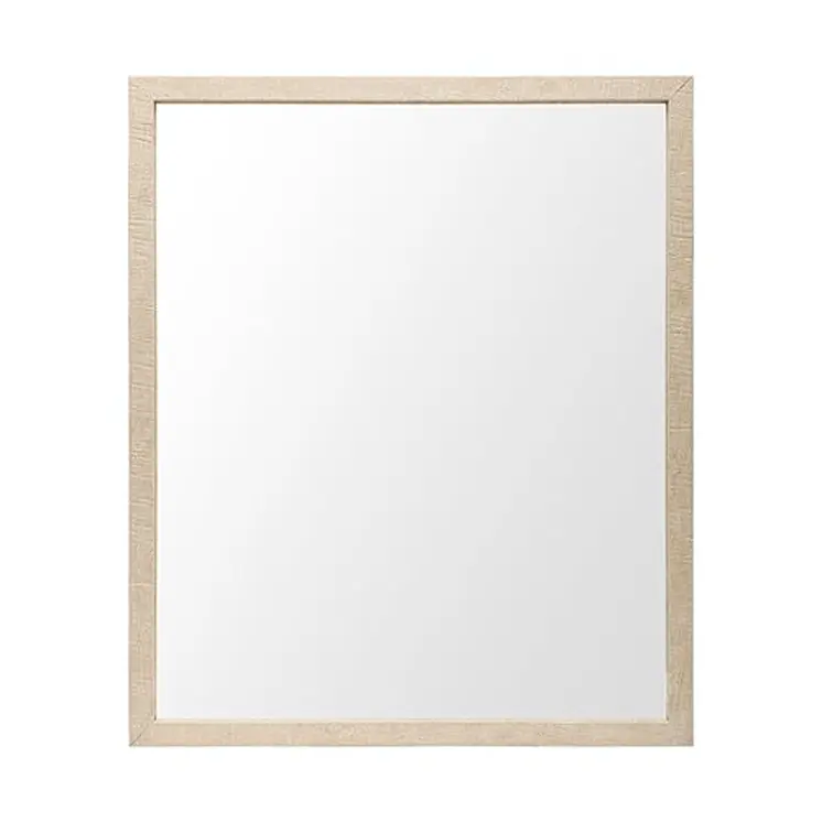 Rectangle Natural Accent Mirror With Matte Finish Frame