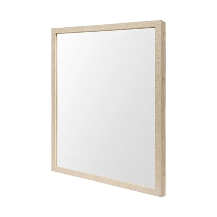 Rectangle Natural Accent Mirror With Matte Finish Frame