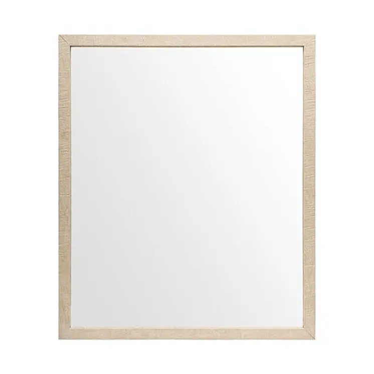 Rectangle Natural Accent Mirror With Matte Finish Frame
