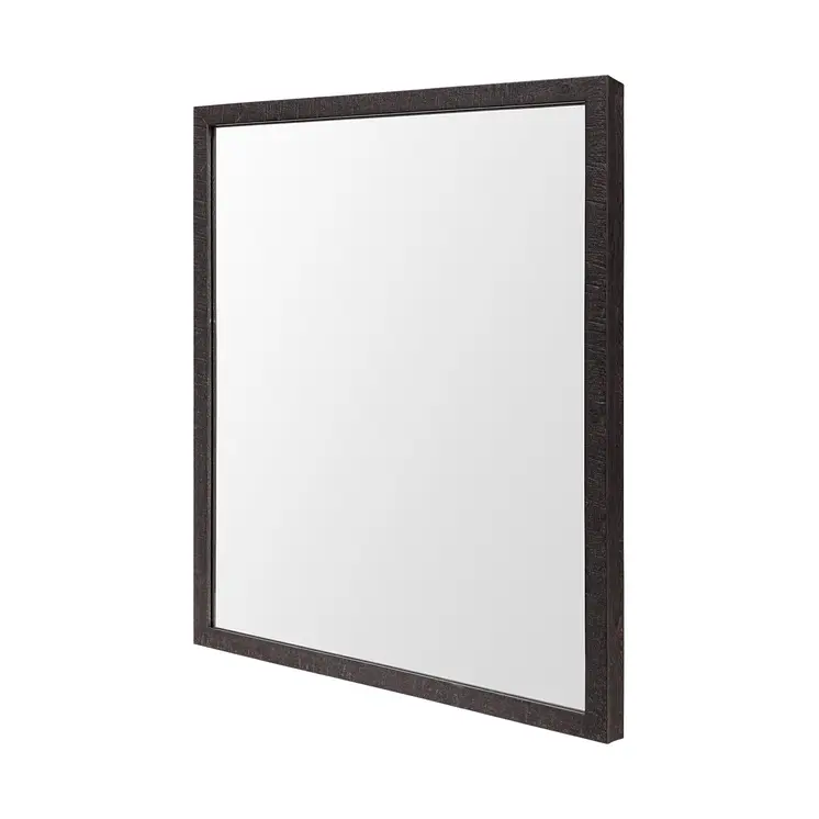 Rectangle Espresso Accent Mirror With Lakeside Design