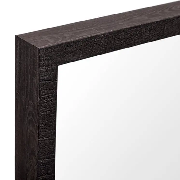 Rectangle Espresso Accent Mirror With Lakeside Design