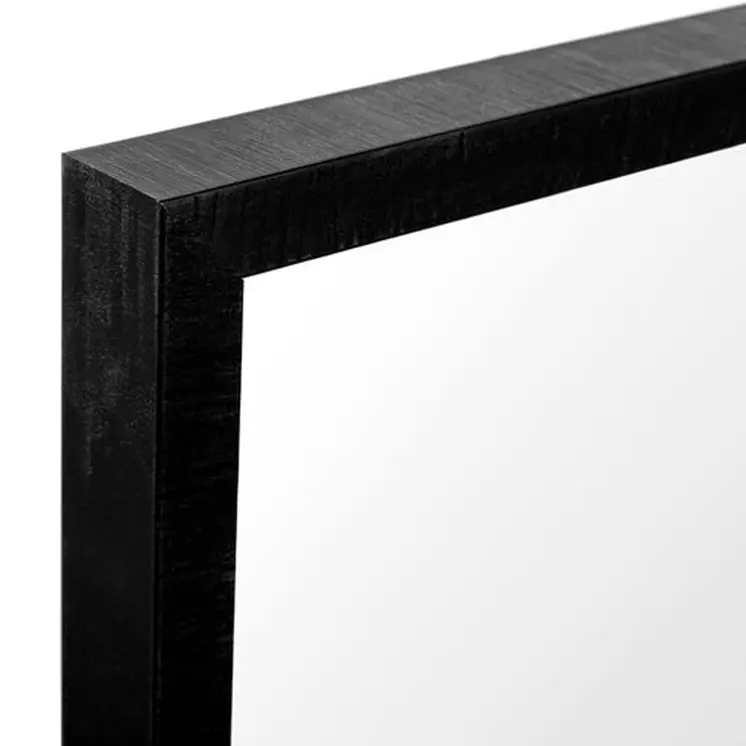 Rectangle Black Accent Mirror With Oxidized Finish Frame