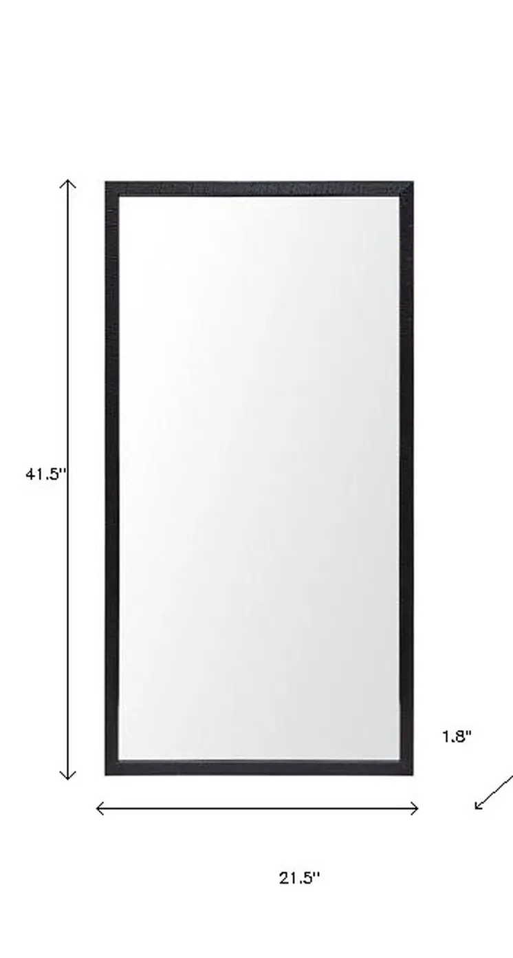 Rectangle Black Accent Mirror With Oxidized Finish Frame