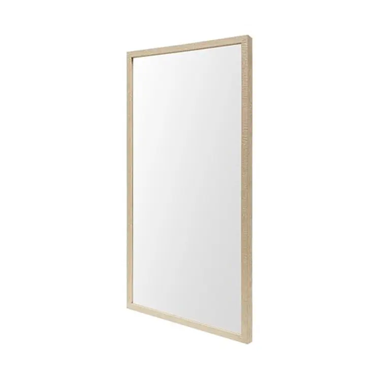 Rectangle Natural Accent Mirror With Matte Finish Frame