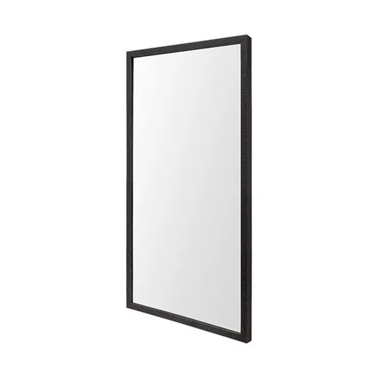 Rectangle Espresso Accent Mirror With Lakeside Design
