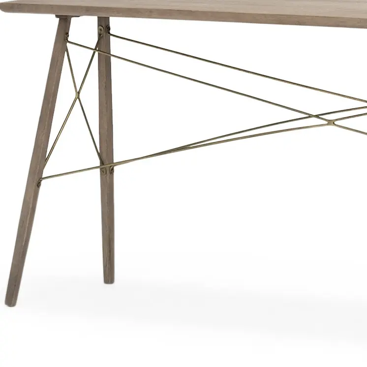 66" Brown Solid Wood Console Table