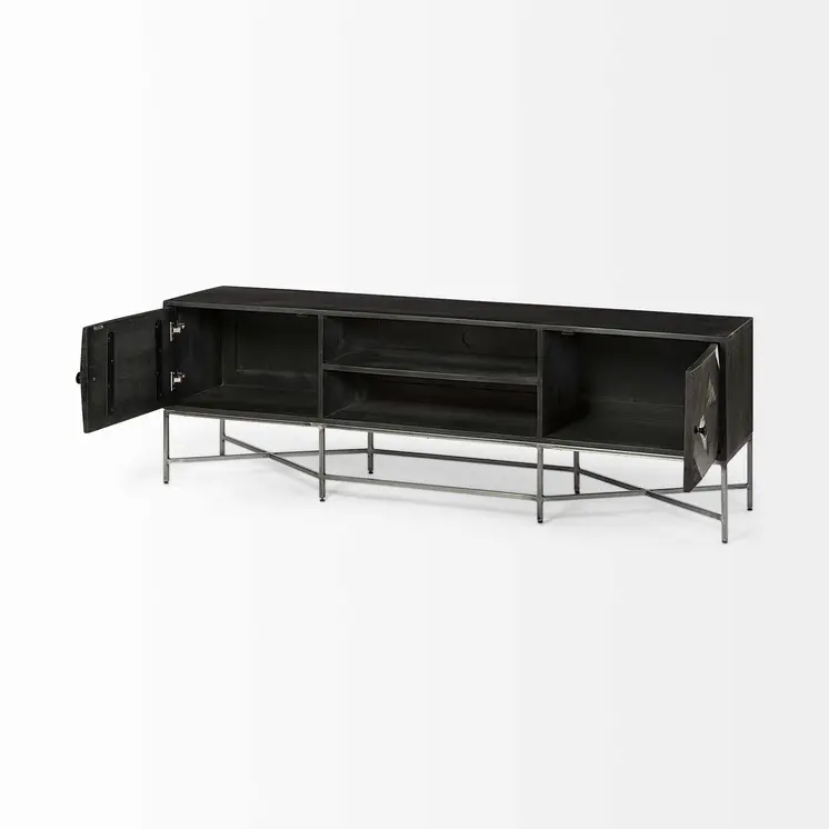 16" Dark Brown Solid Wood Console Table