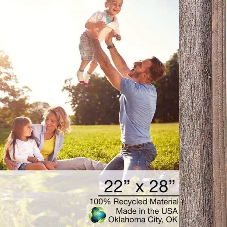 22X28 Natural Weathered Grey Picture Frame With Plexiglass Holder