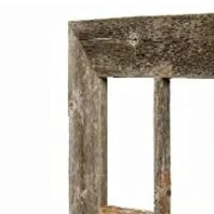 25" X 22" Gray Weathered Wood Window Frame With Planter