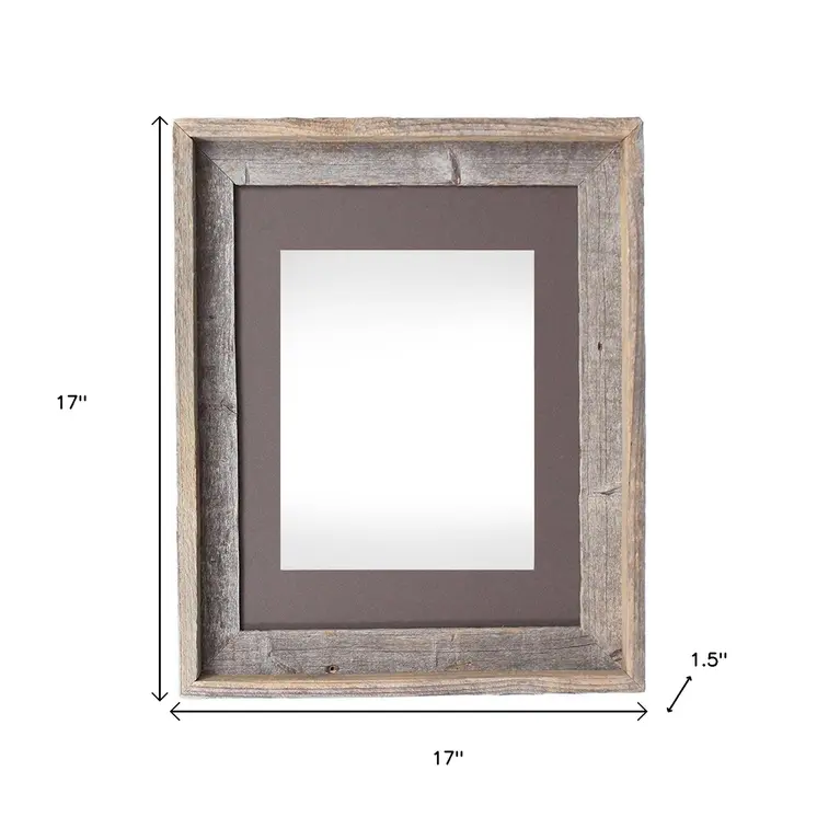 16" x 20" Gray Distressed Solid Wood Hanging Picture Frame