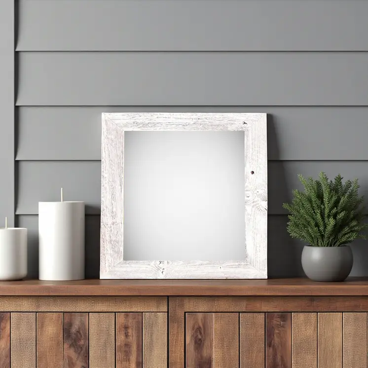 12" x 12" White Solid Wood Tabletop Picture Frame