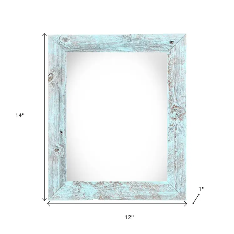 8.5" x 11" Blue Solid Wood Hanging Picture Frame