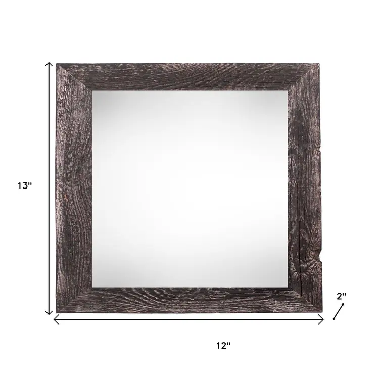 10" x 10" Black Solid Wood Hanging Picture Frame