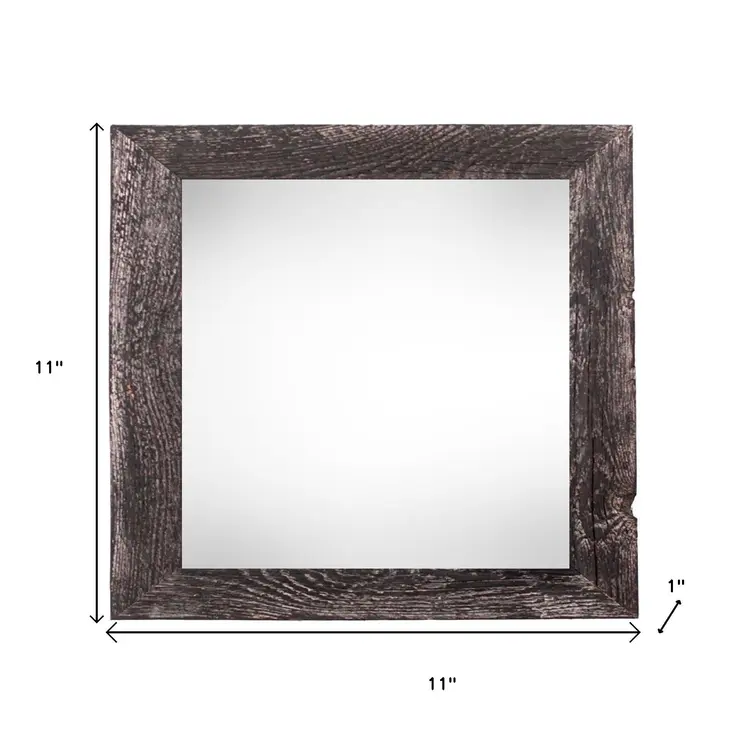 8" x 8" Black Solid Wood Tabletop Picture Frame
