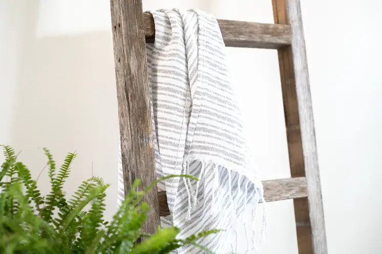 60" X 15" Gray Wood Hanging Dimensional Sculpture