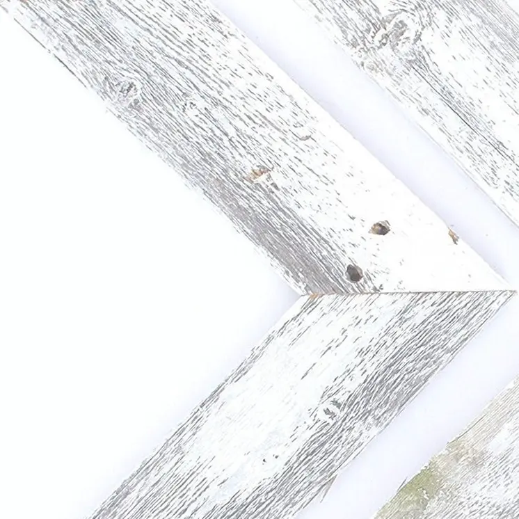 Set of Three White Wood Novelty Hanging Dimensional Sculpture