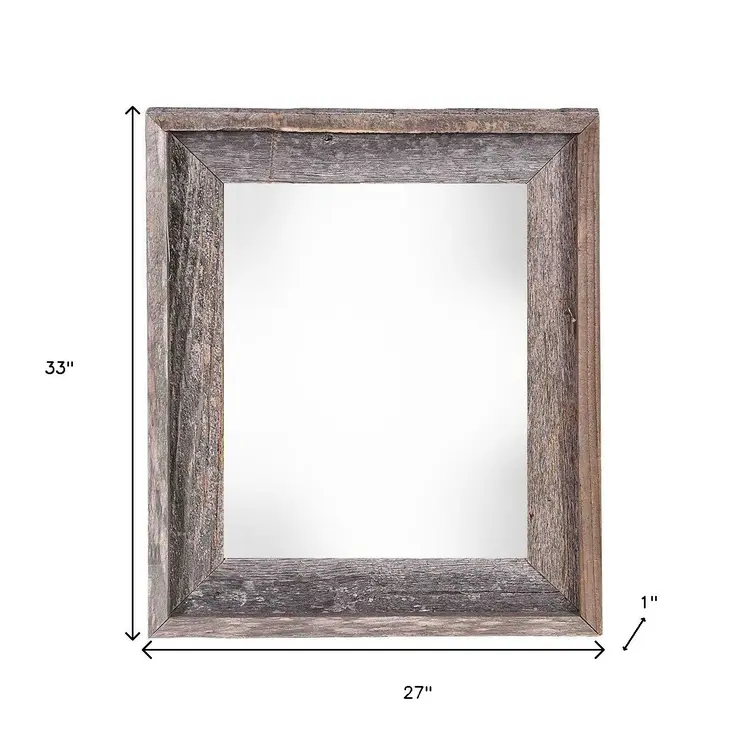 24" x 30" Gray Solid Wood Hanging Picture Frame