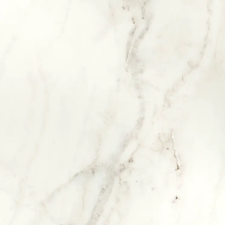 25" White Marble Round End Table