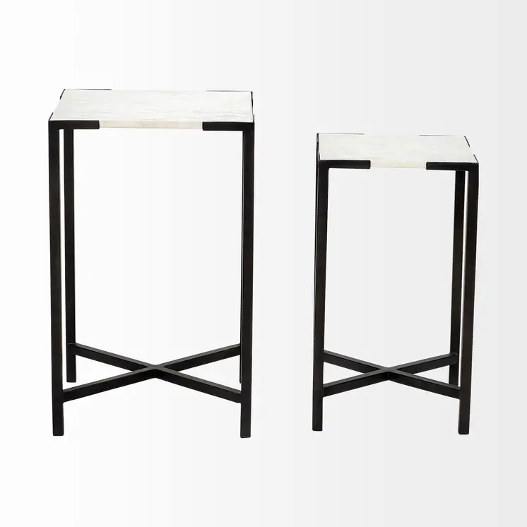 24" Marble End Table