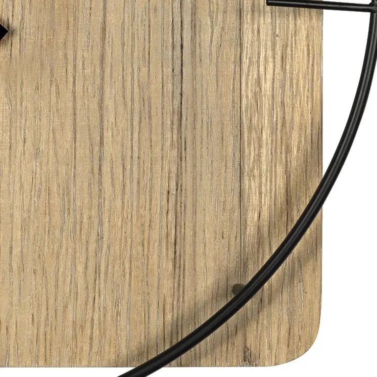 27" Novelty Brown And Black Wood Analog Wall Clock