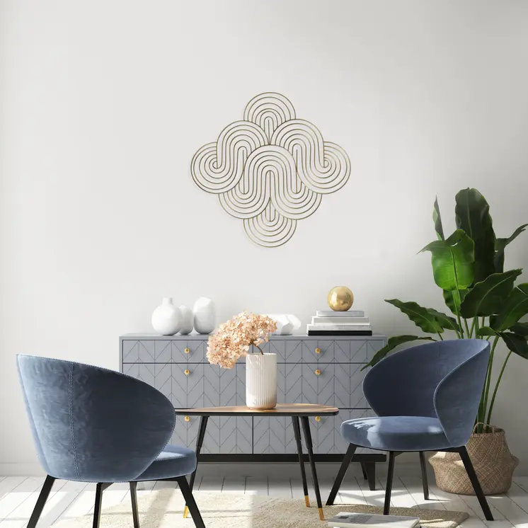 24" X 24" Gold Metal Novelty