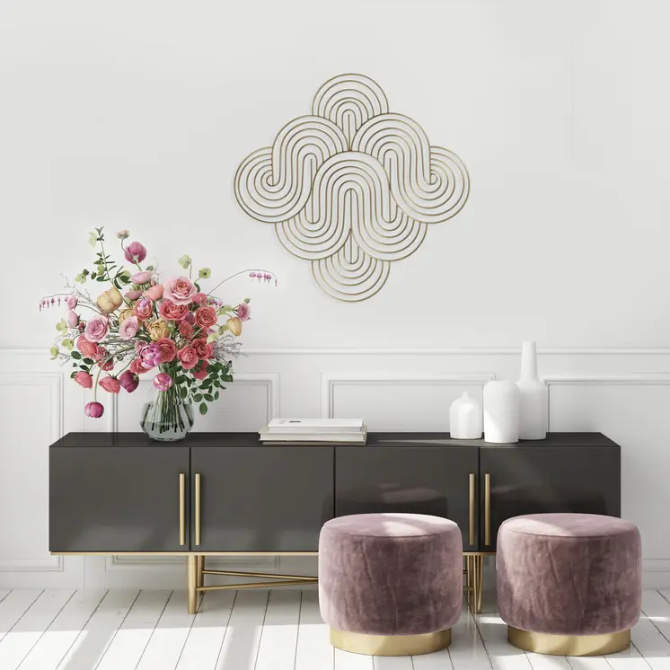 24" X 24" Gold Metal Novelty