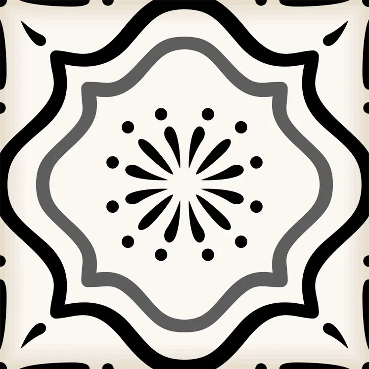 4" X 4" Black And White Mosaic Peel And Stick Removable Tiles