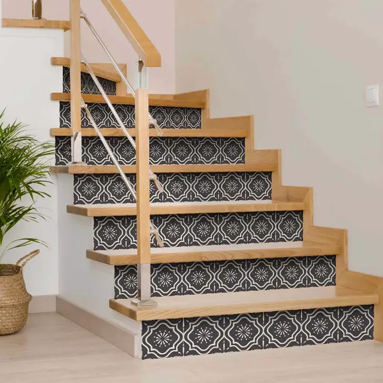 7" X 7" Burst Gray And White Peel And Stick Removable Tiles