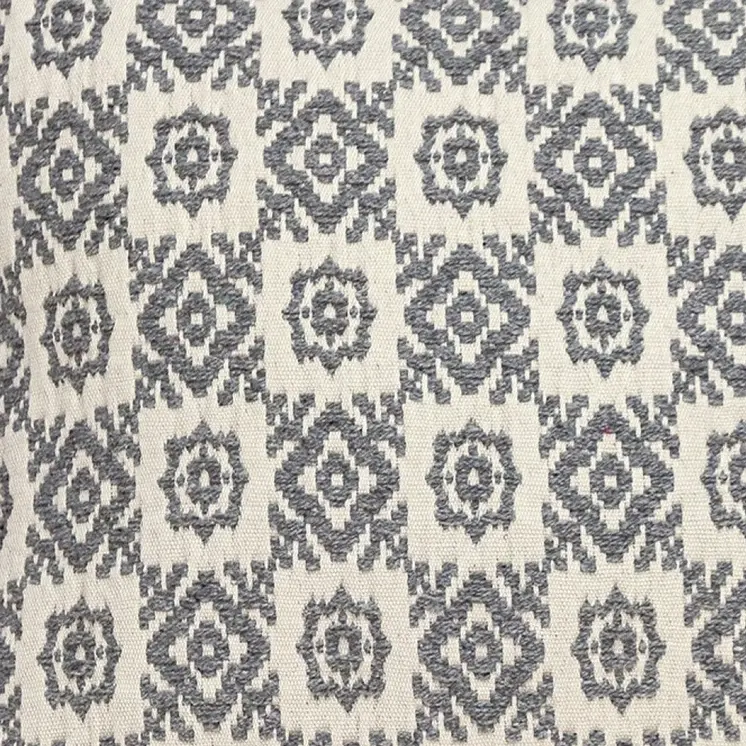 16" Gray Cotton Throw Pillow