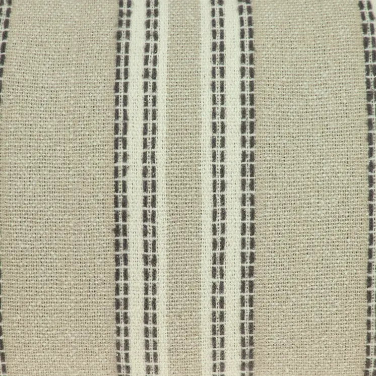 Oatmeal Stripe Weave Lumbar Throw Pillow