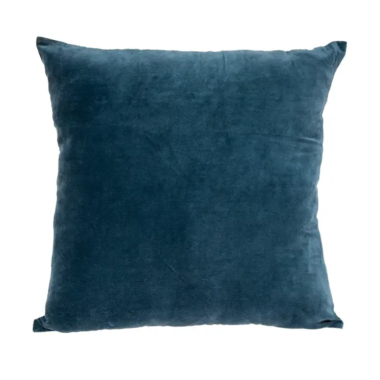 18" Teal Velvet Throw Pillow