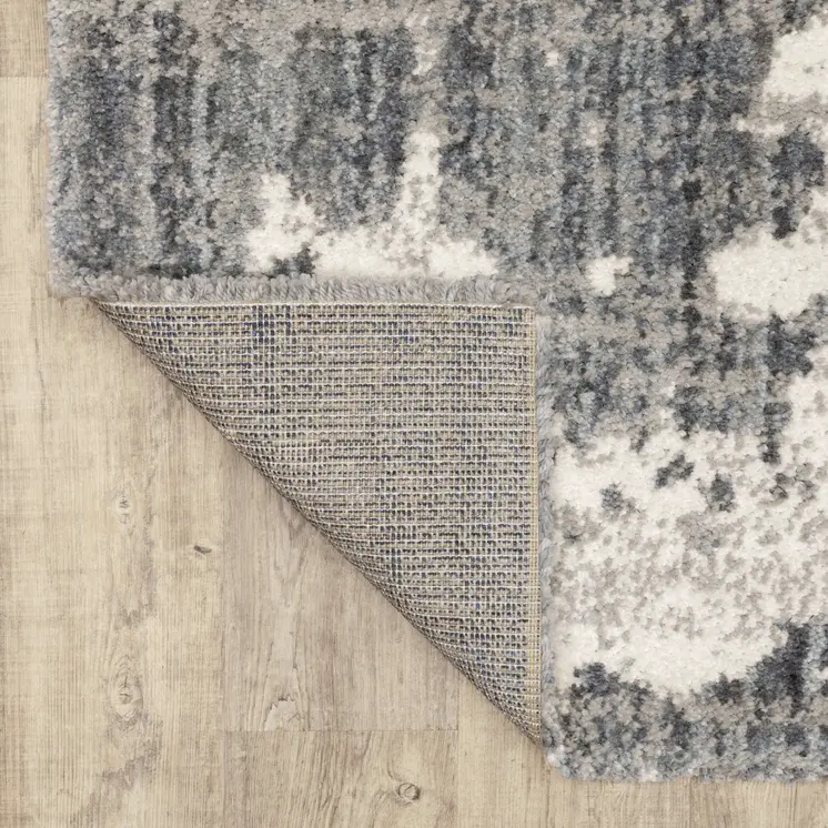 7' X 9' Grey And Ivory Grey Matter Area Rug