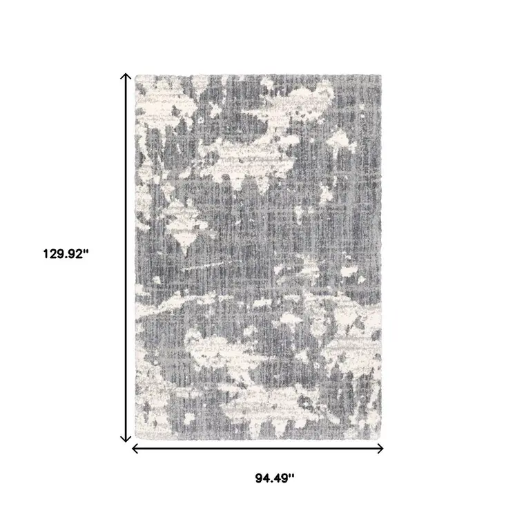 8' X 10' Grey And Ivory Grey Matter Area Rug