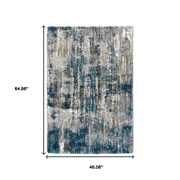 4' X 6' Gray And Blue Gray Skies Area Rug