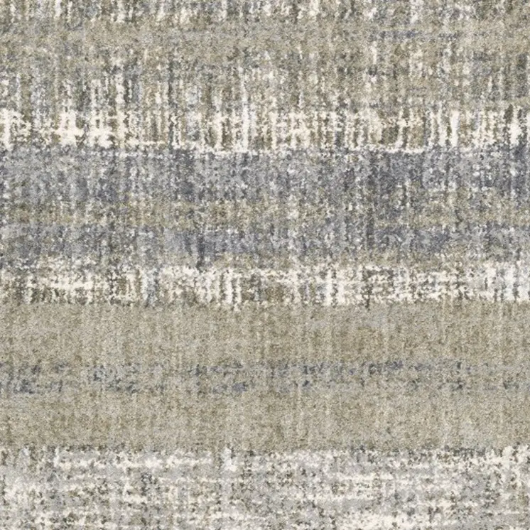 7' X 9' Grey And Ivory Abstract Lines Area Rug