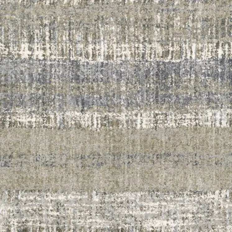 9' X 12' Grey And Ivory Abstract Lines Area Rug