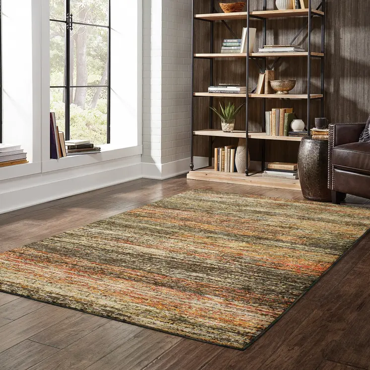 3' X 5' Orange Red Power Loom Area Rug