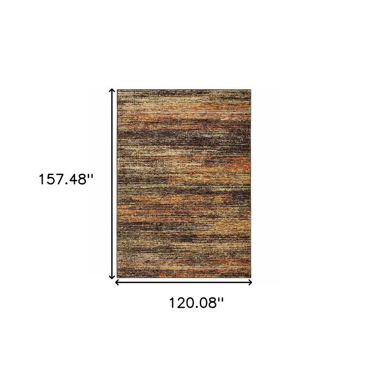 10' X 14' Gold And Slate Abstract Area Rug