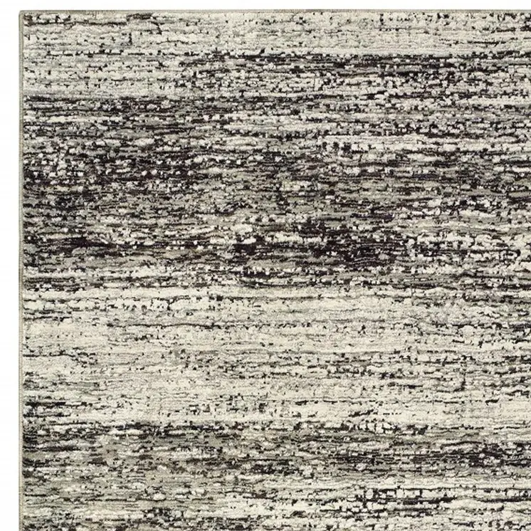 3' X 5' Ash And Slate Abstract Area Rug