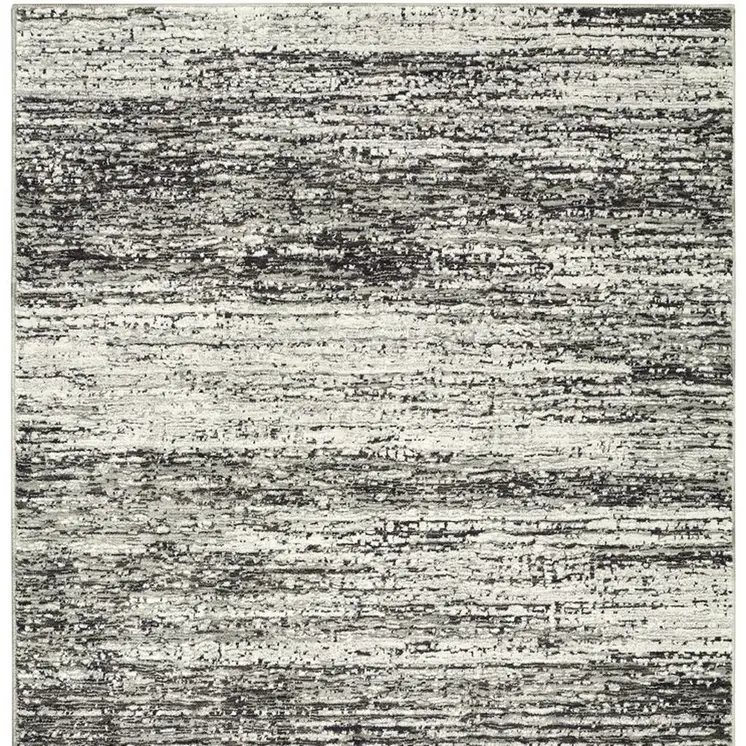 6' X 9' Ash And Slate Abstract Area Rug