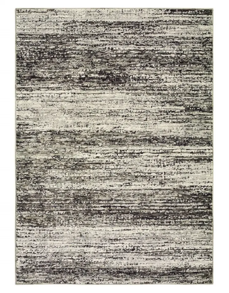 9' X 12' Ash And Slate Abstract Area Rug
