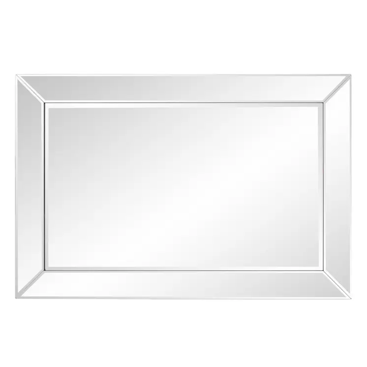 36" Glass Framed Accent Mirror