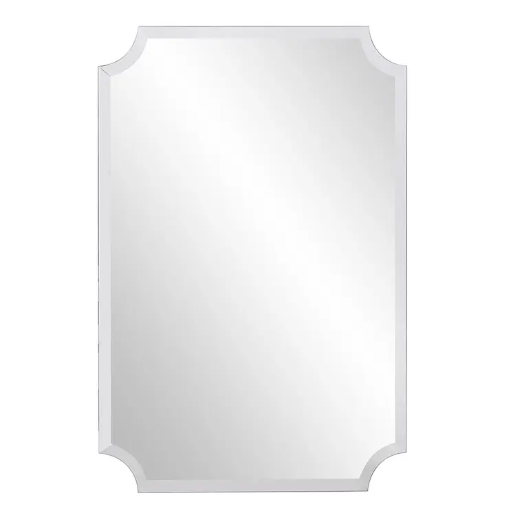36" Rectangle With Scalloped Corner Unframed Accent Mirror