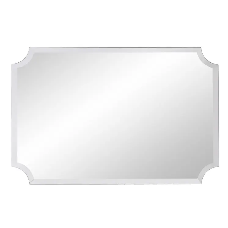 36" Rectangle With Scalloped Corner Unframed Accent Mirror