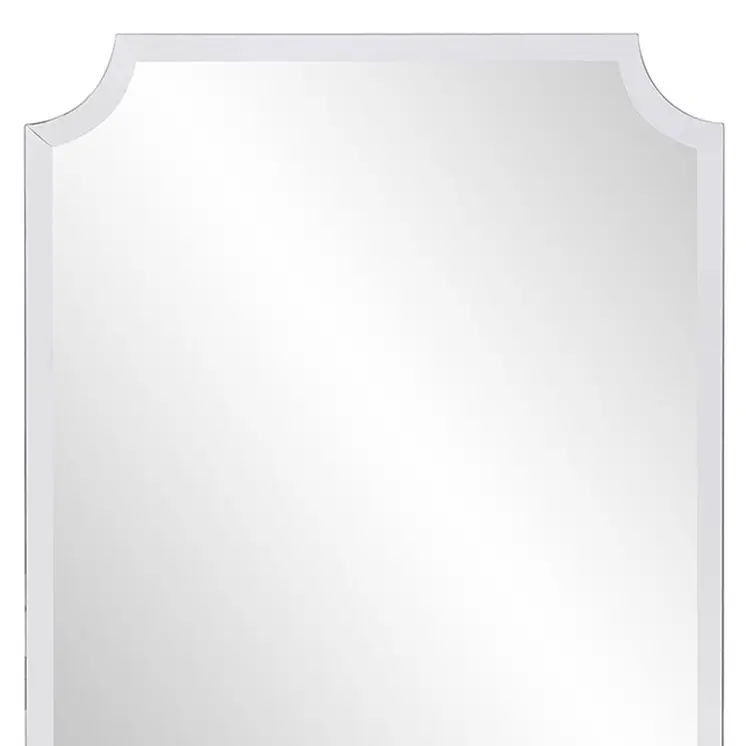 36" Rectangle With Scalloped Corner Unframed Accent Mirror