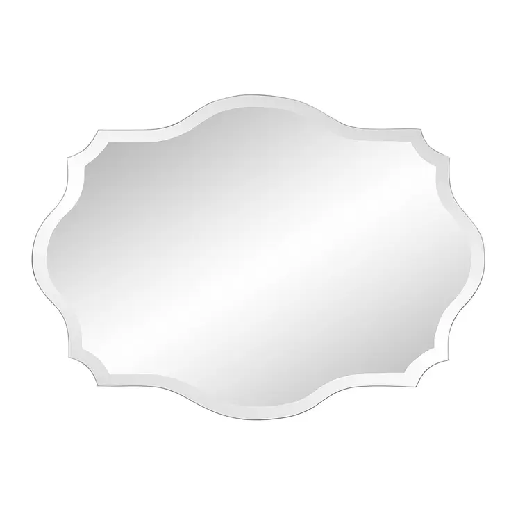 32" Clear Scalloped Edges Unframed Accent Mirror