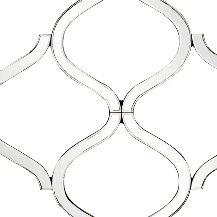 Interlocking Mirrored Curved Shapes With Beveled Edge