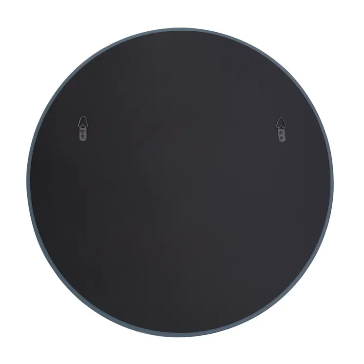 28" Gray Round Unframed Accent Mirror