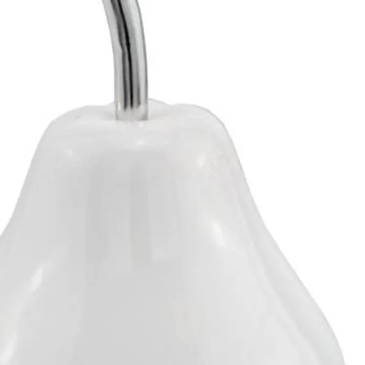 7" White Aluminum Decorative Pear Tabletop Sculpture