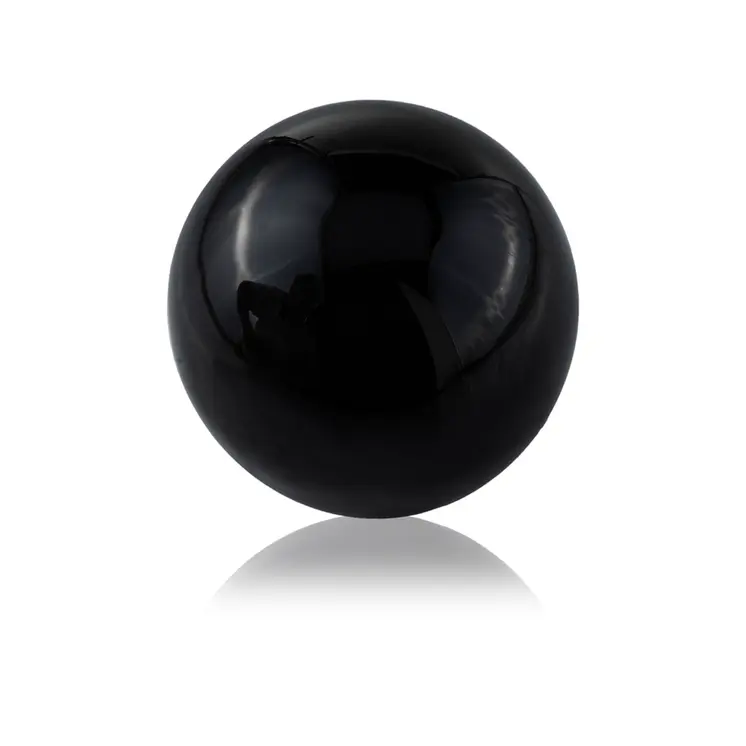 Set of Two 3" Black Aluminum Decorative Orb Tabletop Sculptures